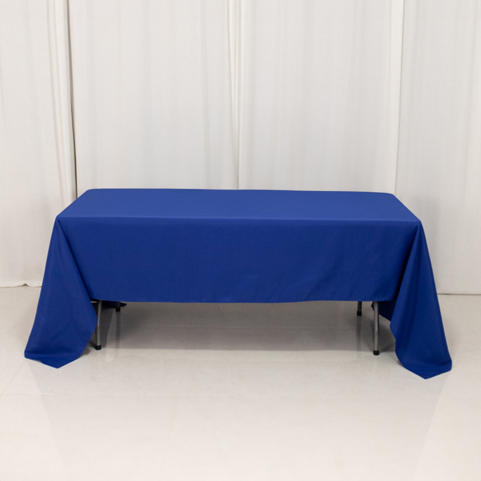 Premium Polyester 60"x126" Rectangle Tablecloth Royal Blue - Stain-Resistant 220GSM Finish Table Cover