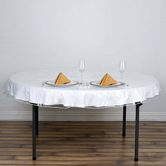 Vinyl Tablecloth Clear Eco-Friendly Round - Reliable PVC Tablecloth 70" 10 Mil Thick