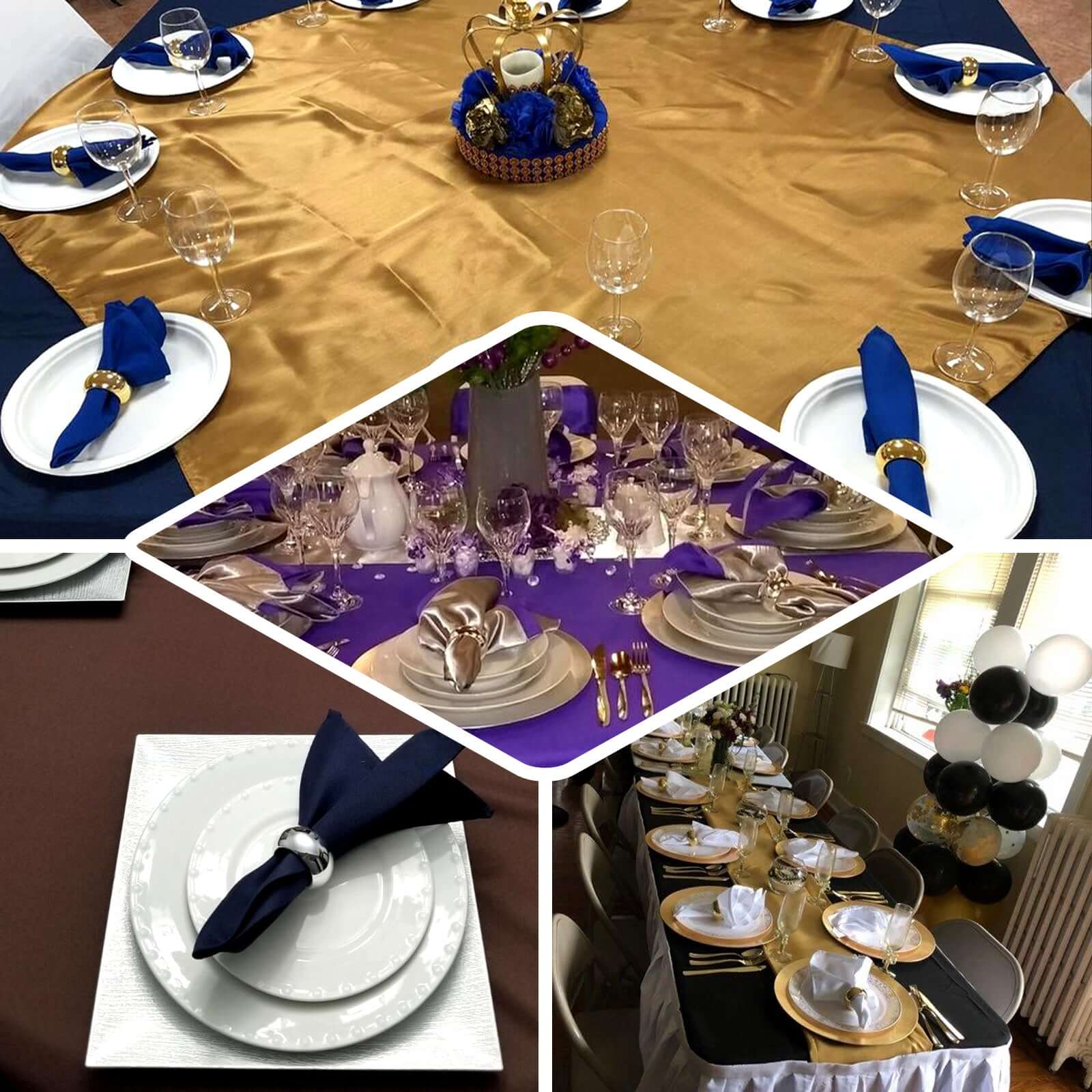 4 Pack Shiny Metallic Red Acrylic Napkin Rings