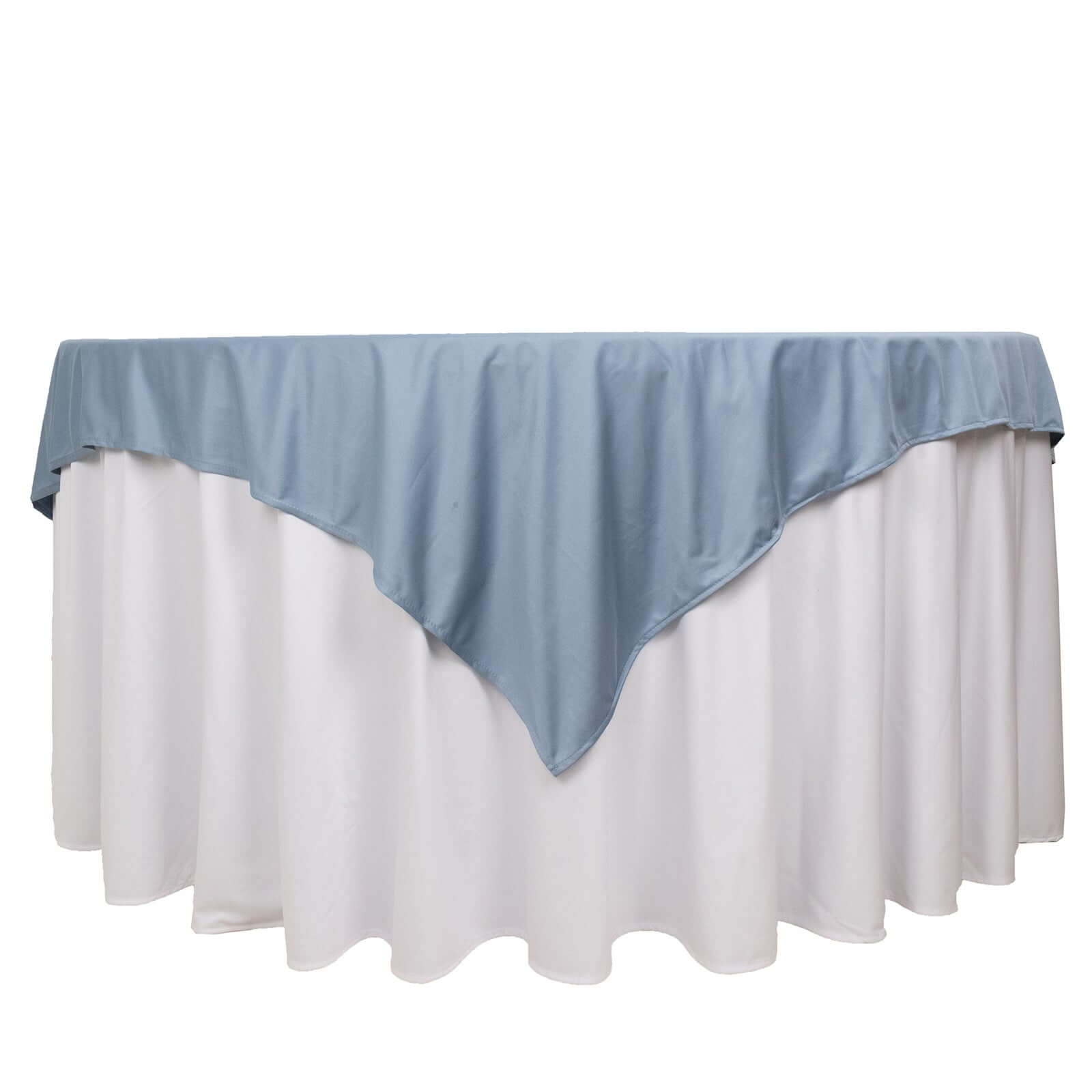 Scuba 70"x70" Table Overlay Square Tablecloth Dusty Blue - Wrinkle Free & Stain Resistant Table Cover