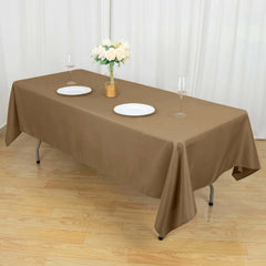 Polyester 60"x102" Rectangle Tablecloth Taupe - Durable and Stylish Table Cover