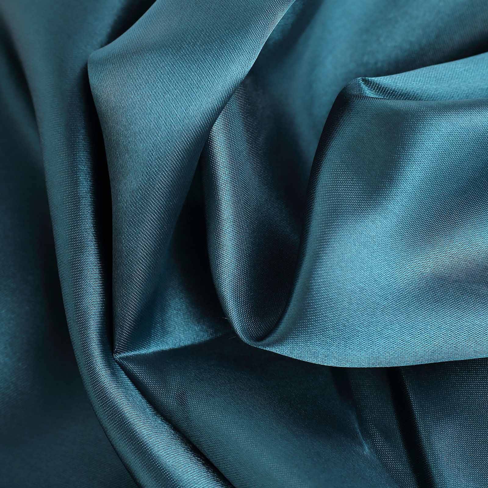 10 Yards x 54" Peacock Teal Satin Fabric Bolt
