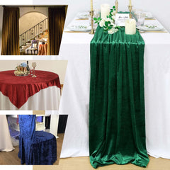 65"x5 Yards White Crushed Velvet Fabric Bolt, DIY Craft Fabric Roll