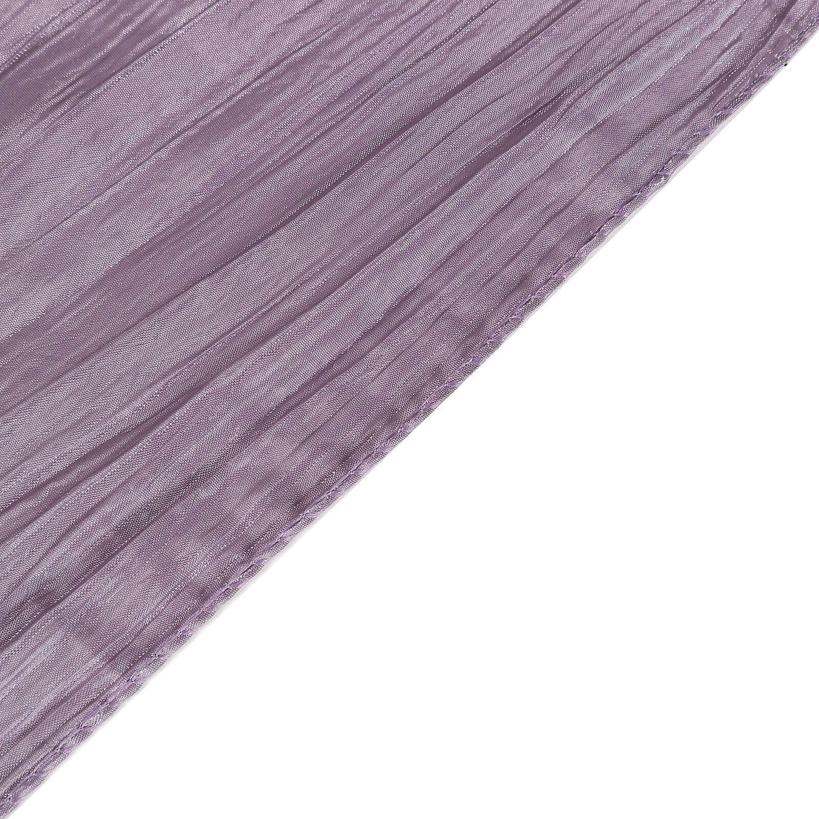 5 Pack Taffeta 6"x106" Chair Sashes Violet Amethyst Accordion Crinkle Texture - Stylish Decor for Weddings & Gatherings