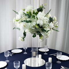 20" Ribbed Cylinder Glass Vases 6-Pack – Tall Clear Vases for Pampas Grass, Fresh Flowers & Elegant Event Decor