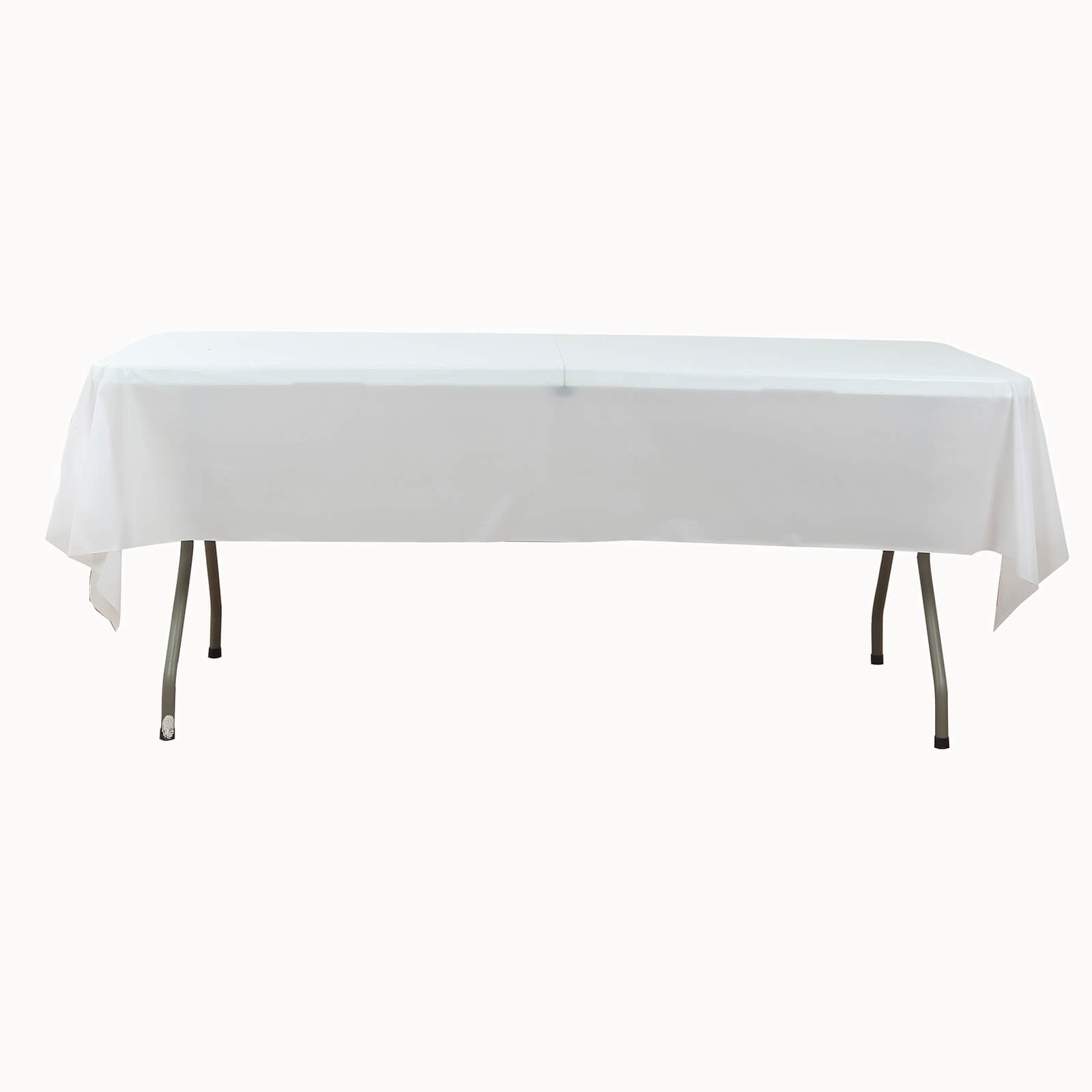 Plastic Table Cover Roll White with Slide Cutter - Customizable Disposable Tablecloth Roll 54"x300ft