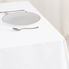 Cotton Blend 54"x54" Square Tablecloth White - Wrinkle-Resistant Table Cover