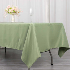 Premium Polyester 60"x102" Rectangle Tablecloth Dusty Sage Green - Durable 220GSM Wrinkle-Resistant Table Cover