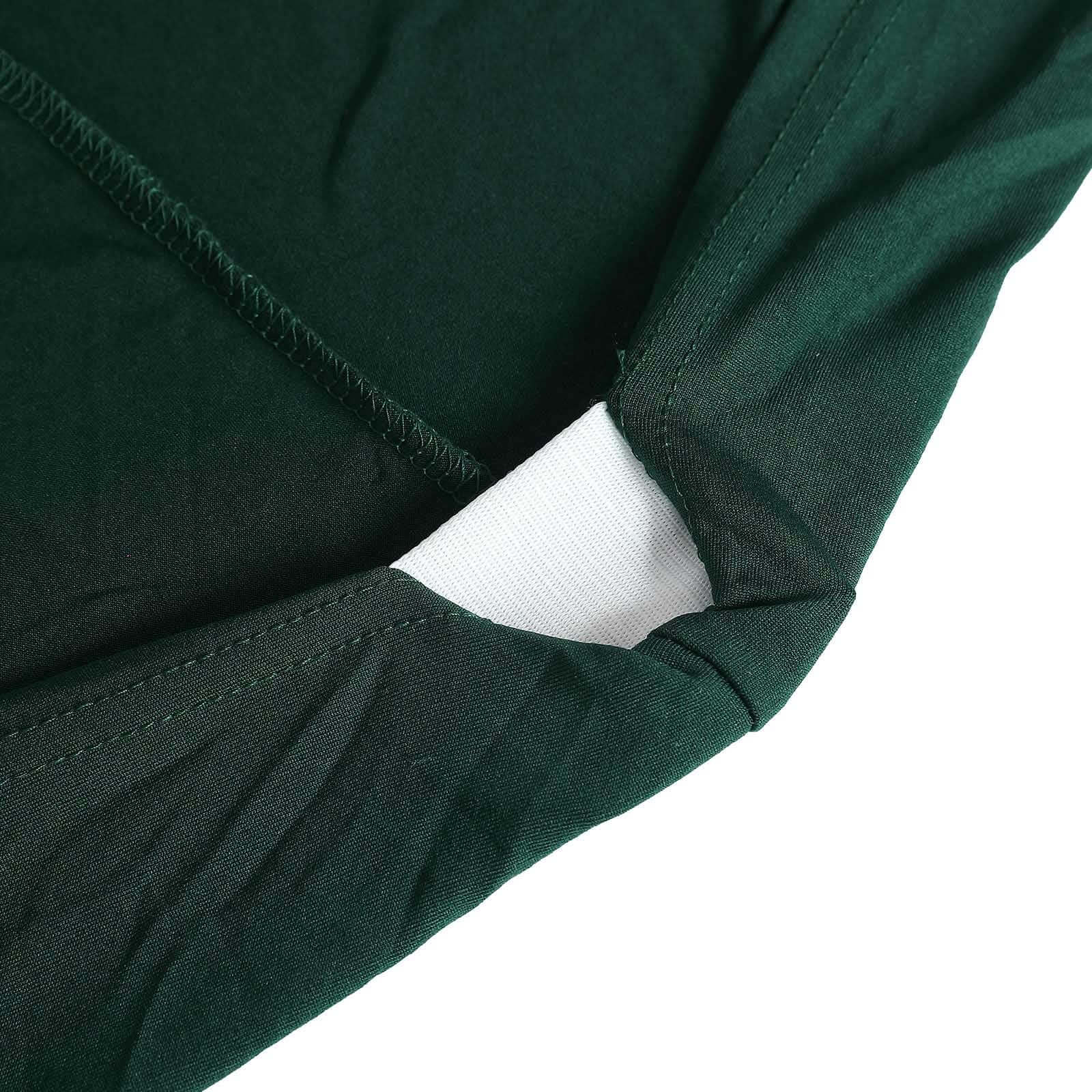 Stretch Spandex 6ft Rectangle Tablecloth Hunter Emerald Green - Durable Form-Fitting Table Cover