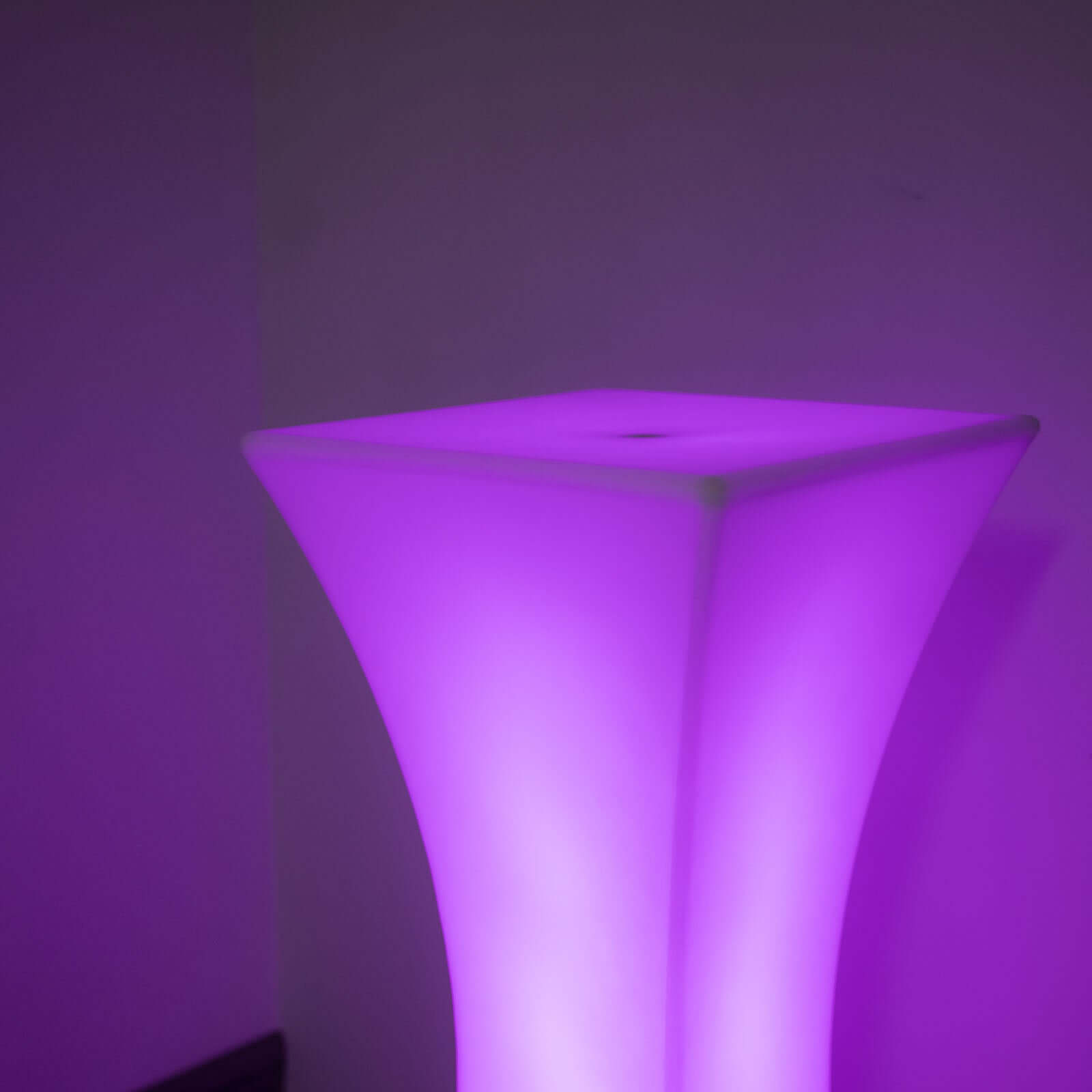 18"x43" Color Changing Cordless LED Light Up Cocktail Table, Rechargeable Waterproof Illuminated Furniture