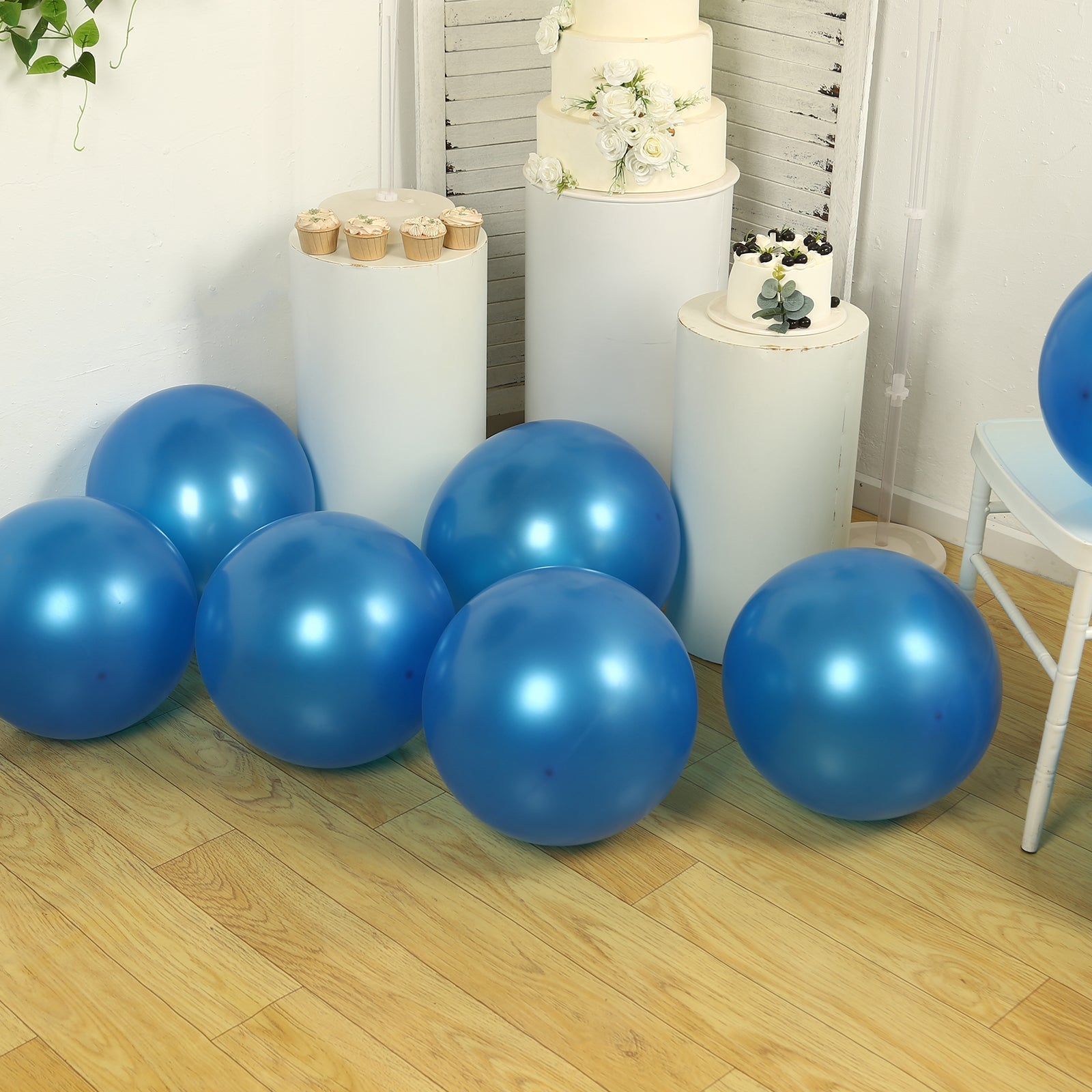10 Pack Royal Blue Biodegradable Balloons, 18" Thickened Extra Strong Eco-friendly Latex Helium Party Balloons