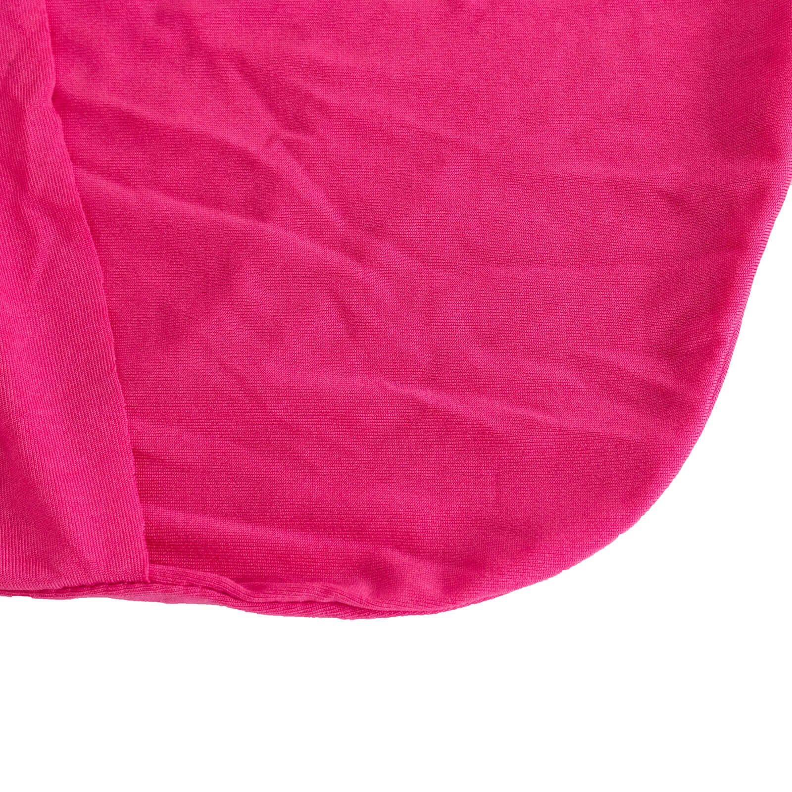 Spandex Chair Cover with Silver Rhinestone Buckled Sash Band Fuchsia - Stretch Fitted Slipcover