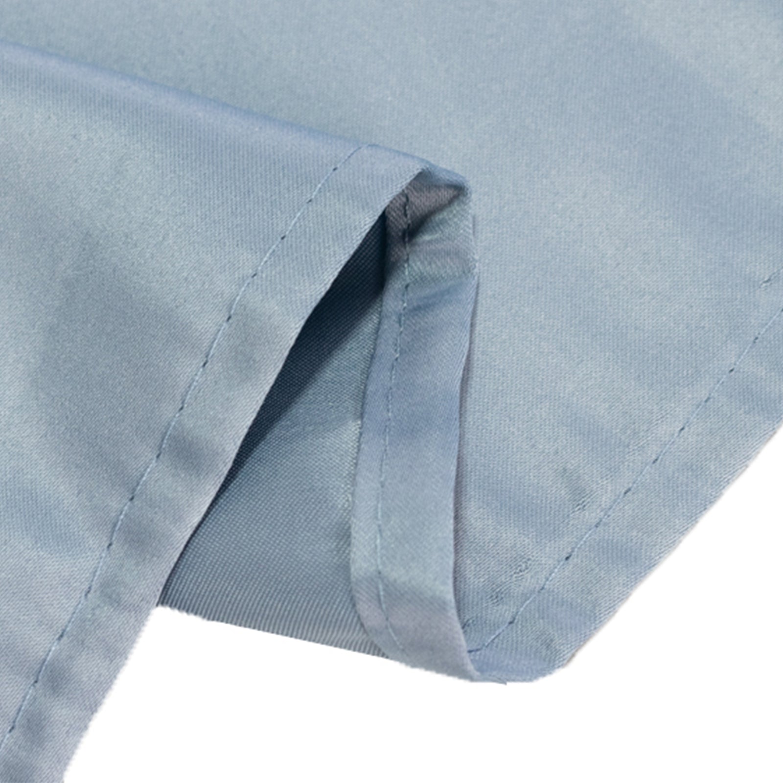 Lamour Satin 60"x102" Rectangle Tablecloth Dusty Blue - Durable & Silky Soft Feel Table Cover