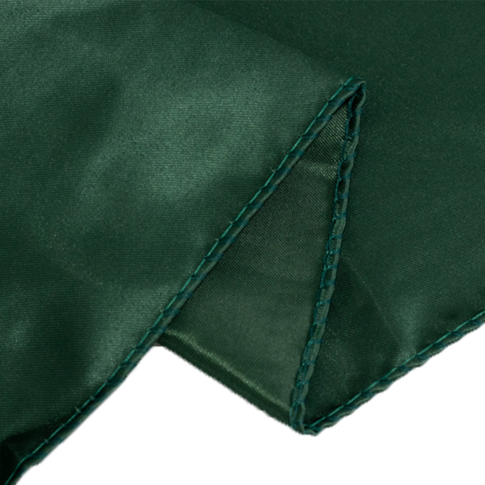 Lamour Satin 72"x72" Table Overlay Square Tablecloth Hunter Emerald Green - Smooth Finish Table Topper