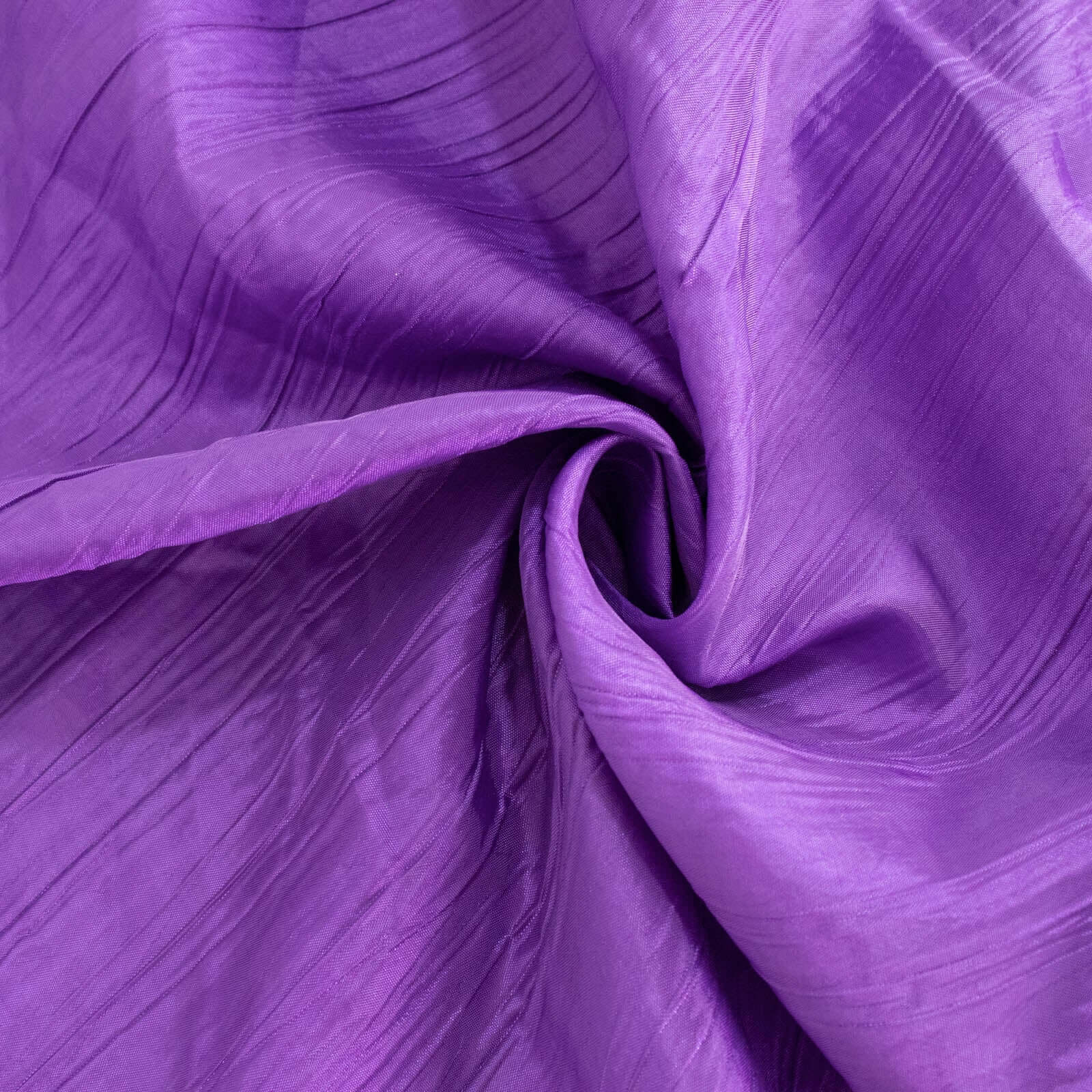 Taffeta 72"x72" Table Overlay Square Tablecloth Purple - Accordion Crinkle Table Cover