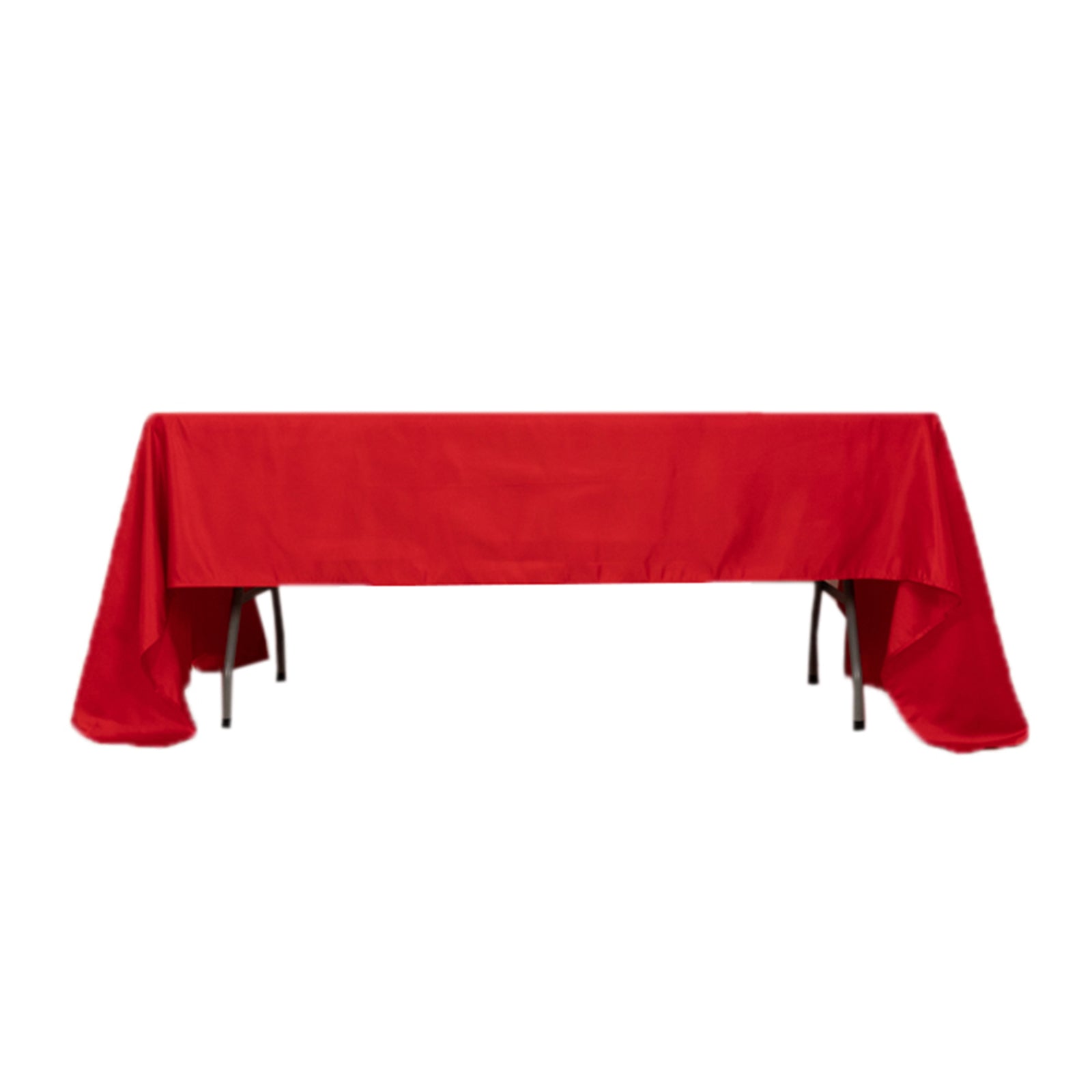Lamour Satin 60"x126" Rectangle Tablecloth Red - Soft & Silk-Like Table Cover