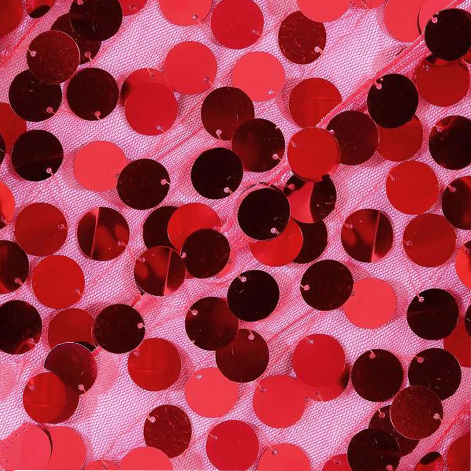 Big Payette Sequin 13"x108" Table Runner Red - Dazzling Design