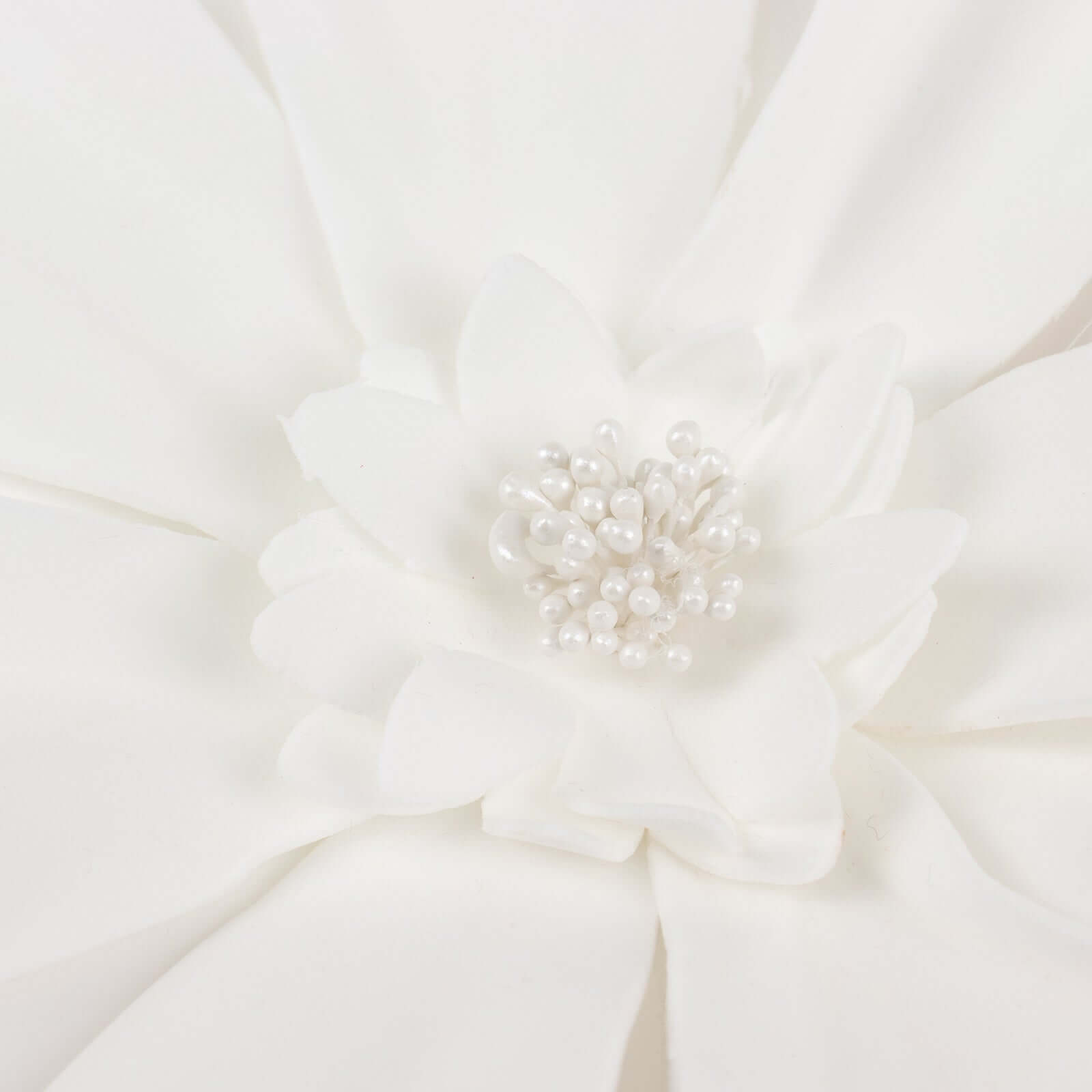 4 Pack 12" White Life-Like Soft Foam Craft Dahlia Flower Heads