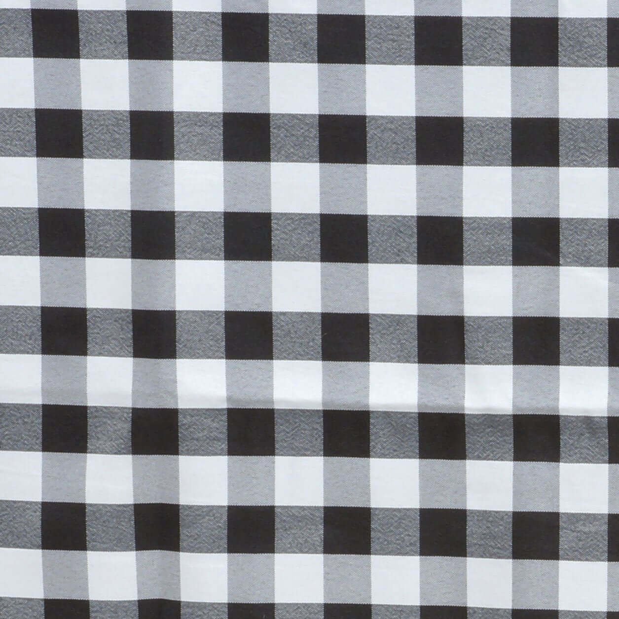 5 Pack Polyester 15"x15" Napkins Black/White Buffalo Plaid Gingham Style Cloth Napkins for Casual & Outdoor Dining