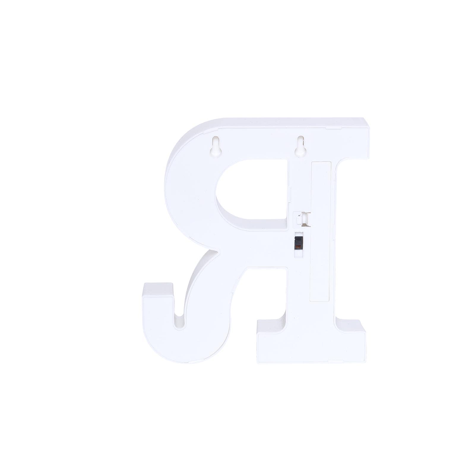 3D Marquee Letter "R" Warm White 6 LED Lights Gold - Chic Light-Up Decor for Events 6"