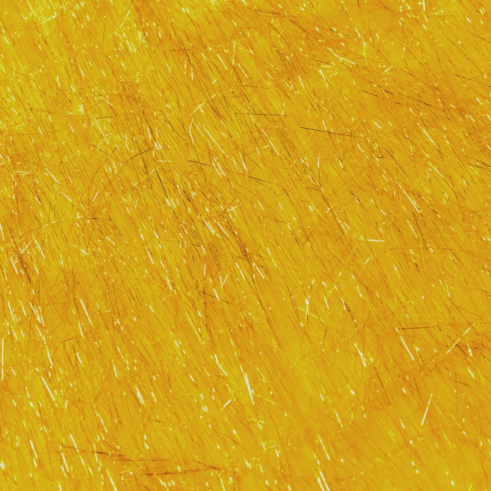 Polyester 120" Round Gold Tablecloth Metallic Fringe Shag Tinsel Design Table Cover for Weddings & Events