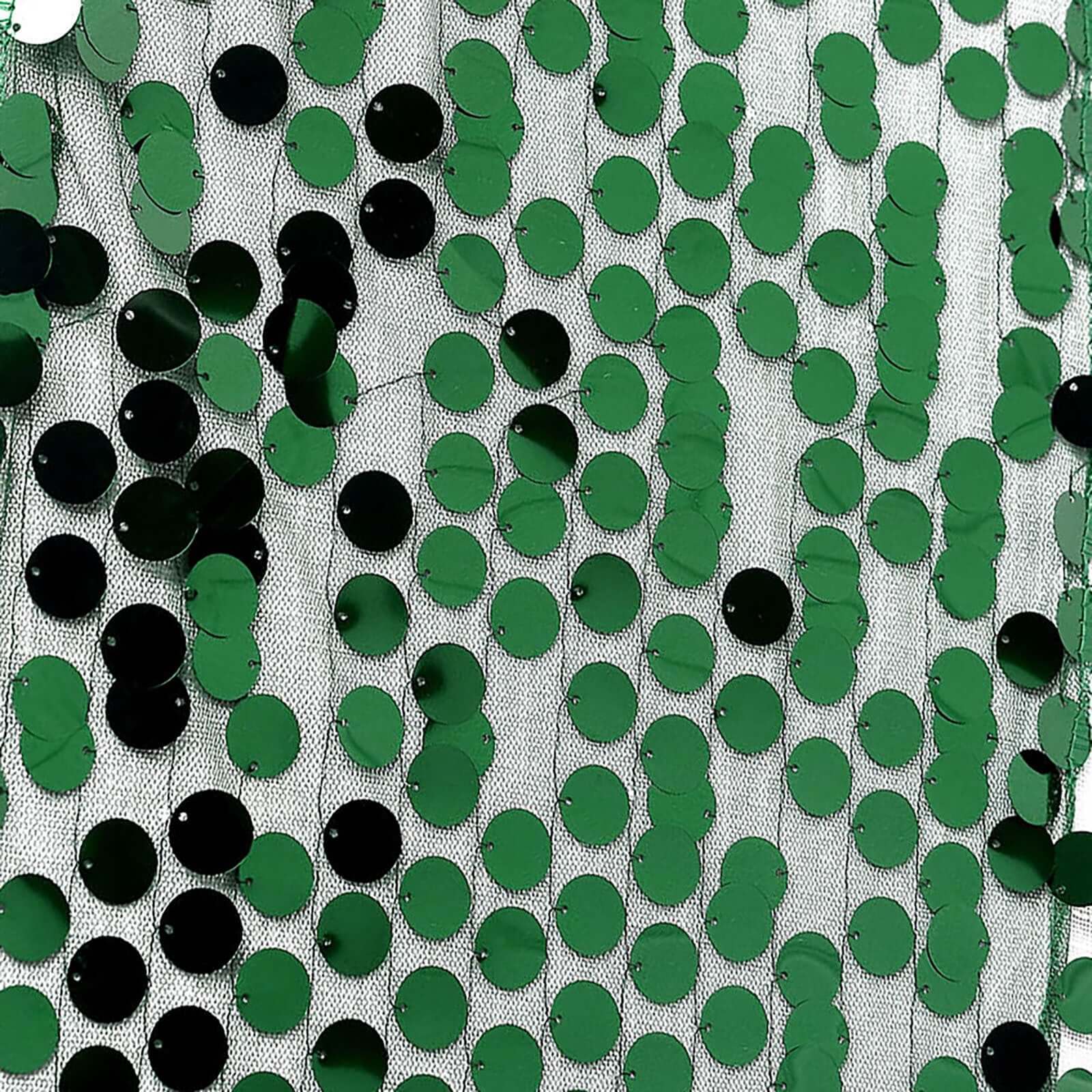 Big Payette Sequin 13"x108" Table Runner Hunter Emerald Green - Dazzling Design