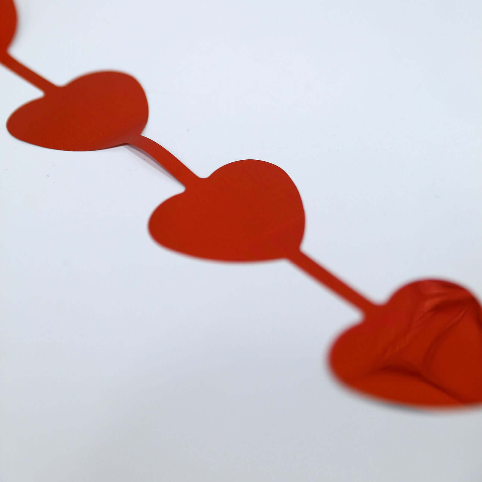 Red Heart Chain Foil Fringe Curtain Party Backdrop, Metallic Red Tinsel Streamer Party Decor - Door Window Foil Curtain - 3ftx6.5ft