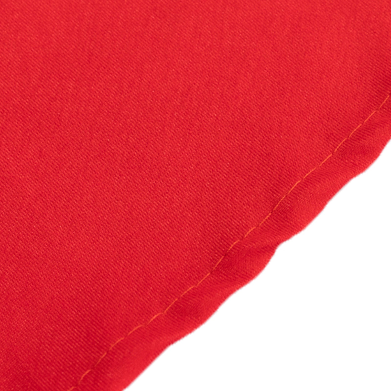 Cotton Blend 108" Round Tablecloth Red - Wrinkle-Resistant Design
