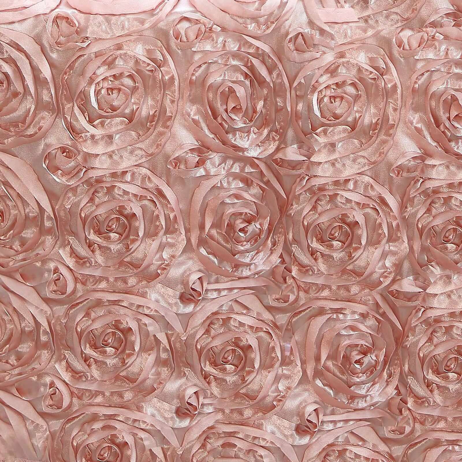 Rosette Satin 14"x108" Table Runner Dusty Rose - Grandiose Design