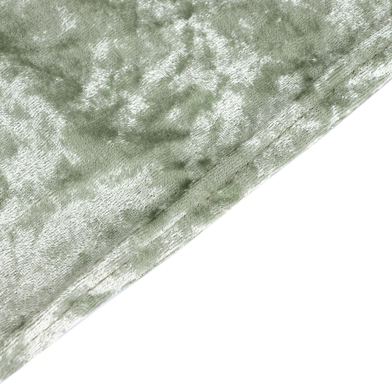 Crushed Velvet Fitted Rectangular 6ft Table Cover Sage Green - Wrinkle-Free Stretchy Tablecloth