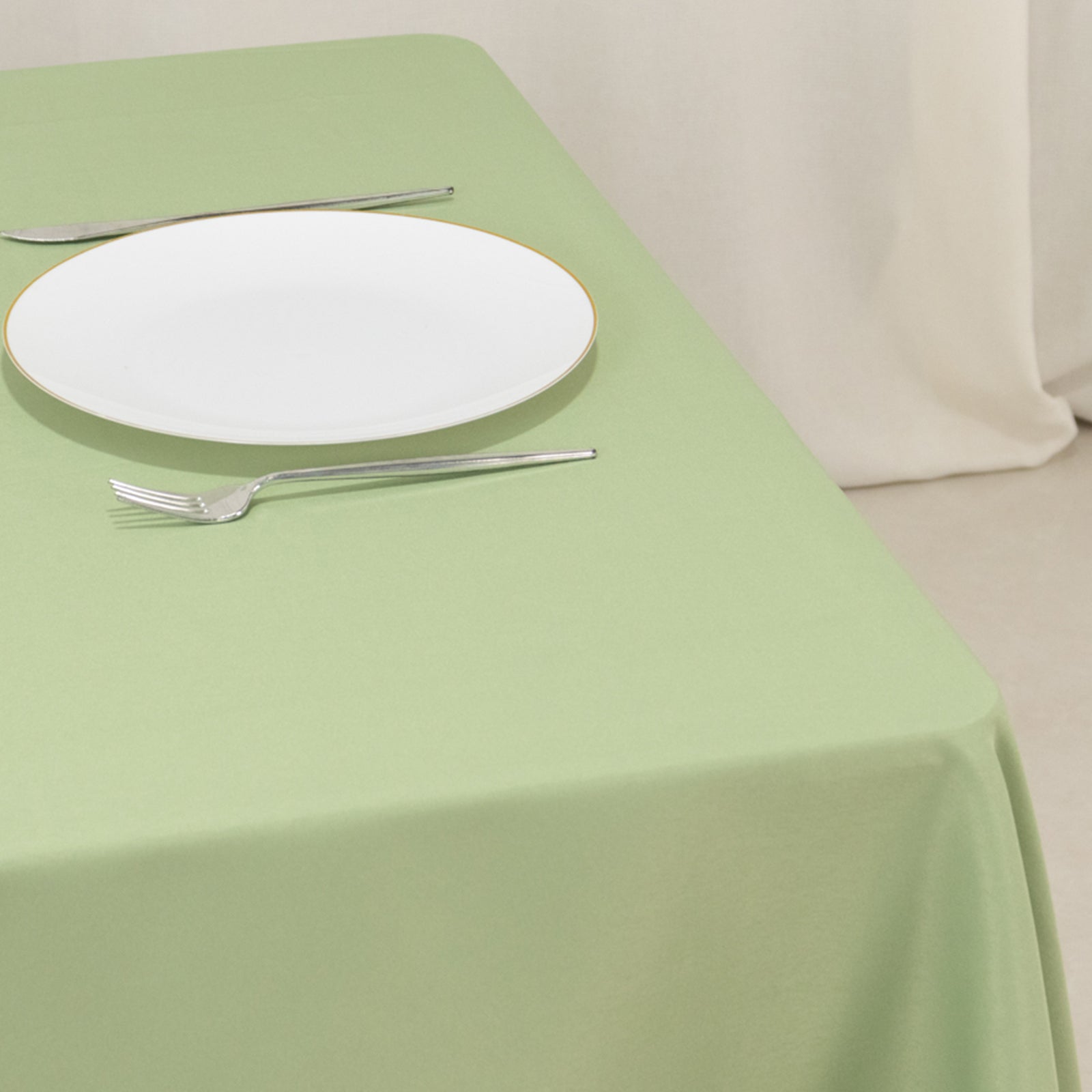 Premium Polyester Square Tablecloth 70"x70" Sage Green 220GSM Wrinkle-Resistant Table Cover