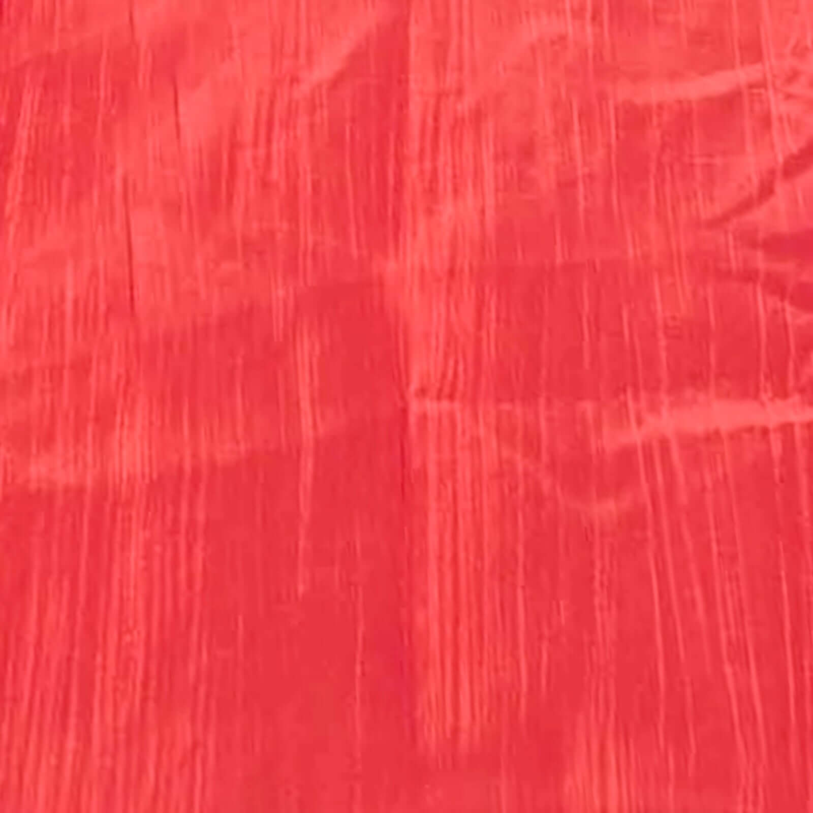 Taffeta 90"x132" Rectangle Tablecloth Red - Seamless Accordion Crinkle Table Cover