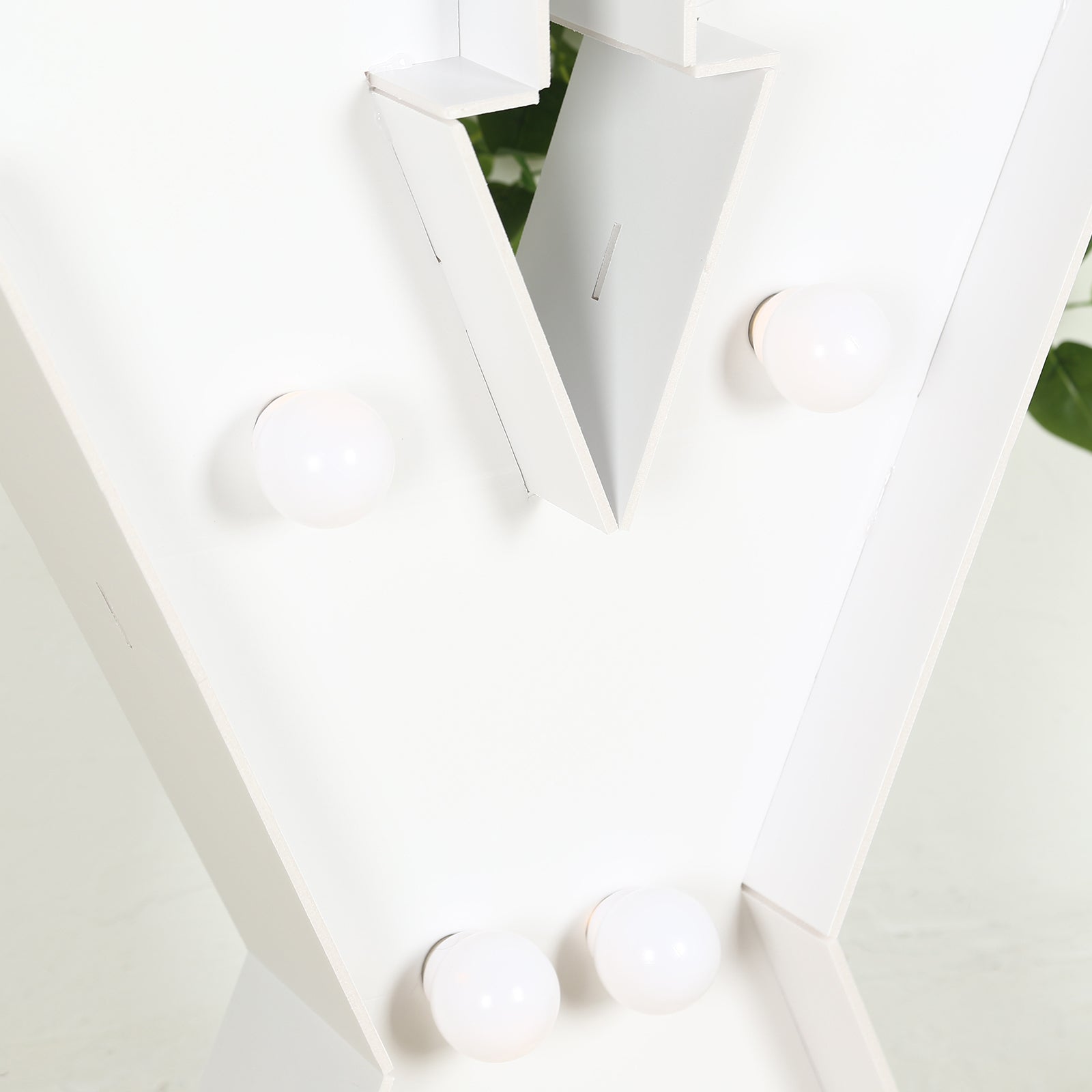 Giant LED Marquee Light Up Letter "X", White 4ft Pre-Cut Foam Board with 10 Warm White Battery Operated LEDs, Glue Gun and Sticks