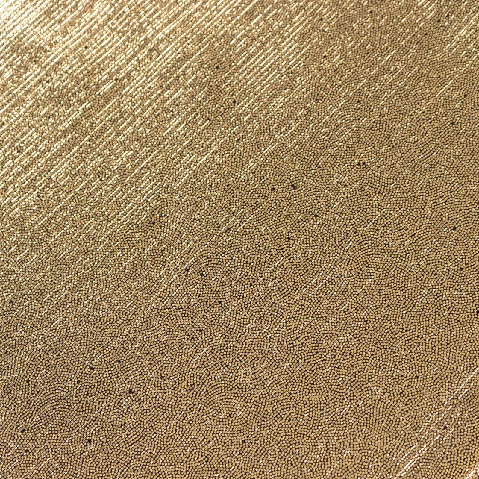 Sequin Dots Polyester 60"x126" Rectangle Tablecloth Shimmering Antique Gold - Wrinkle Free & Sparkling Table Cover