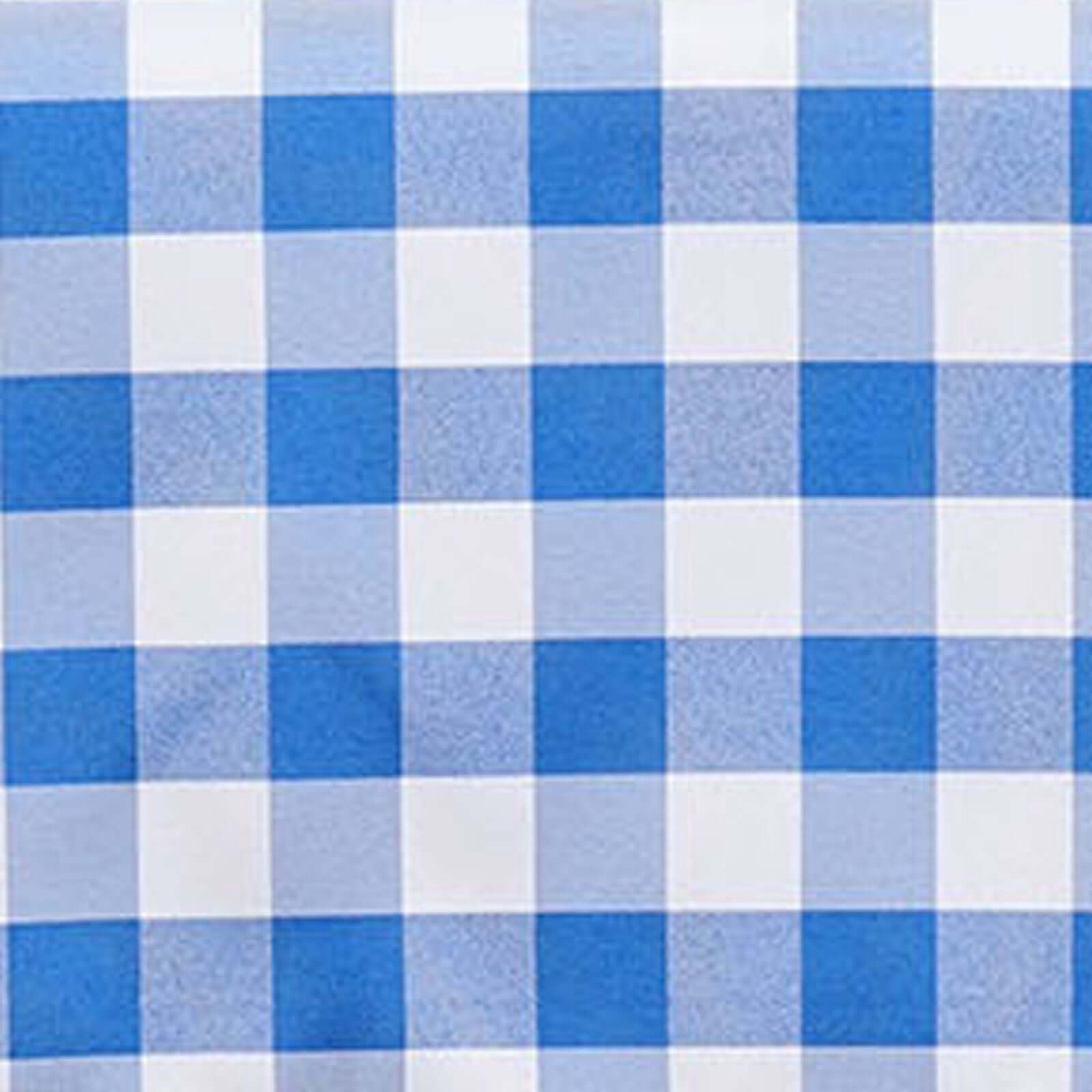 Polyester 54"x54" Table Overlay Square Tablecloth White/Blue - Checkered Buffalo Plaid Design for Casual Table Settings