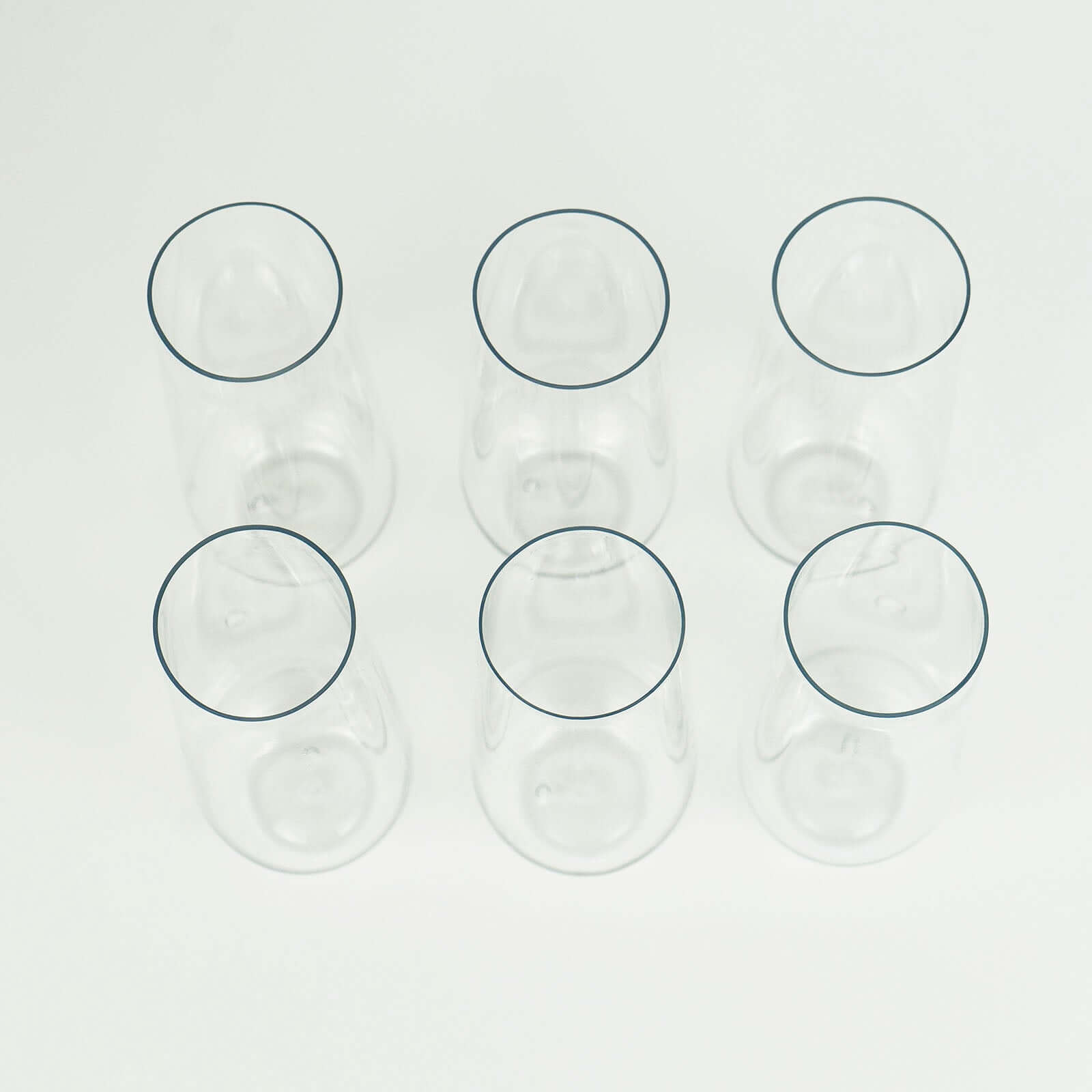 6 Pack Plastic Champagne Glasses in Clear, Reusable Lightweight Champagne Flutes 9oz