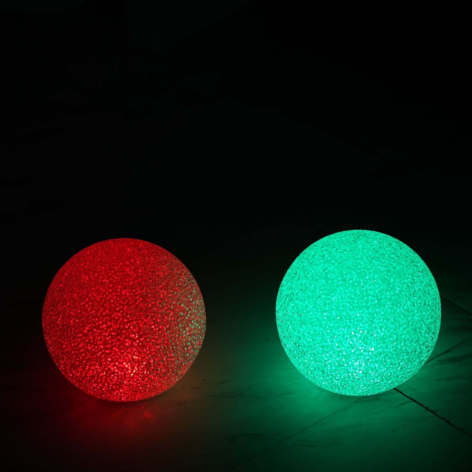 2-Pack LED Light Globes Color Changing - Battery Operated Ball Centerpieces 6"