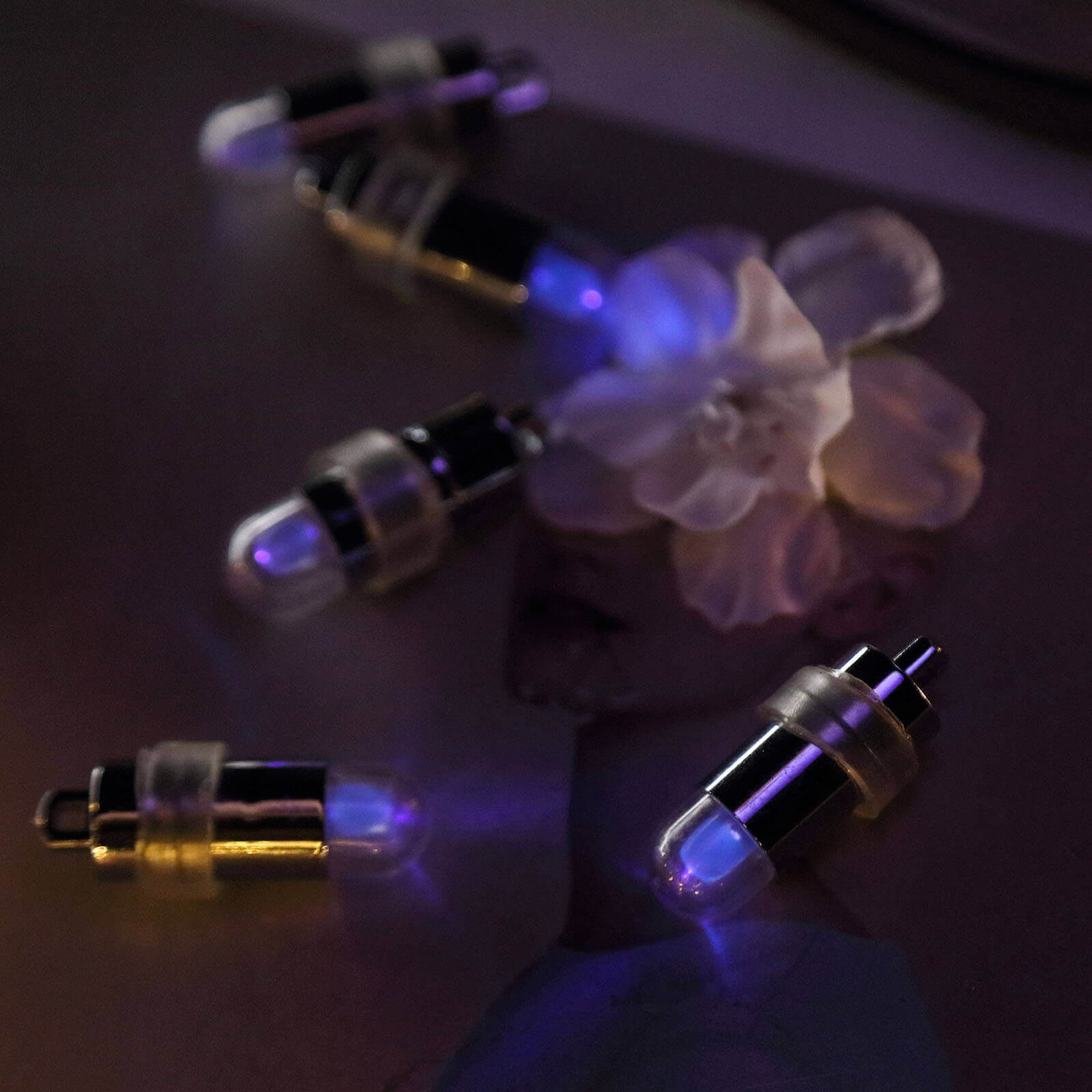 12-Pack Balloon Lights Bullet Design Purple - Waterproof LED Centerpiece Filler Lights