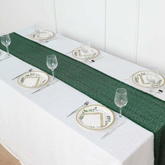 Sequin 12"x108" Table Runner Hunter Emerald Green - Glittering Design