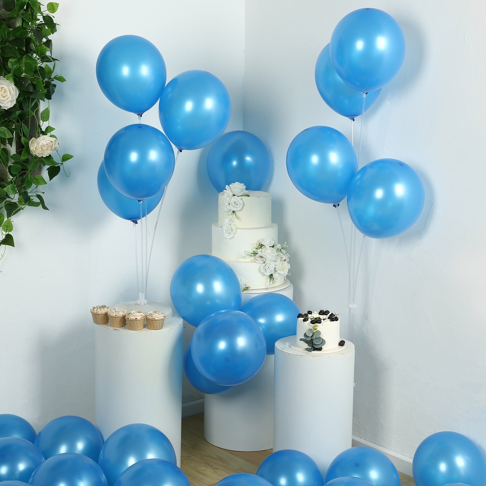 50 Pack Royal Blue Biodegradable Balloons, 12" Thickened Extra Strong Eco-friendly Latex Helium Party Balloons