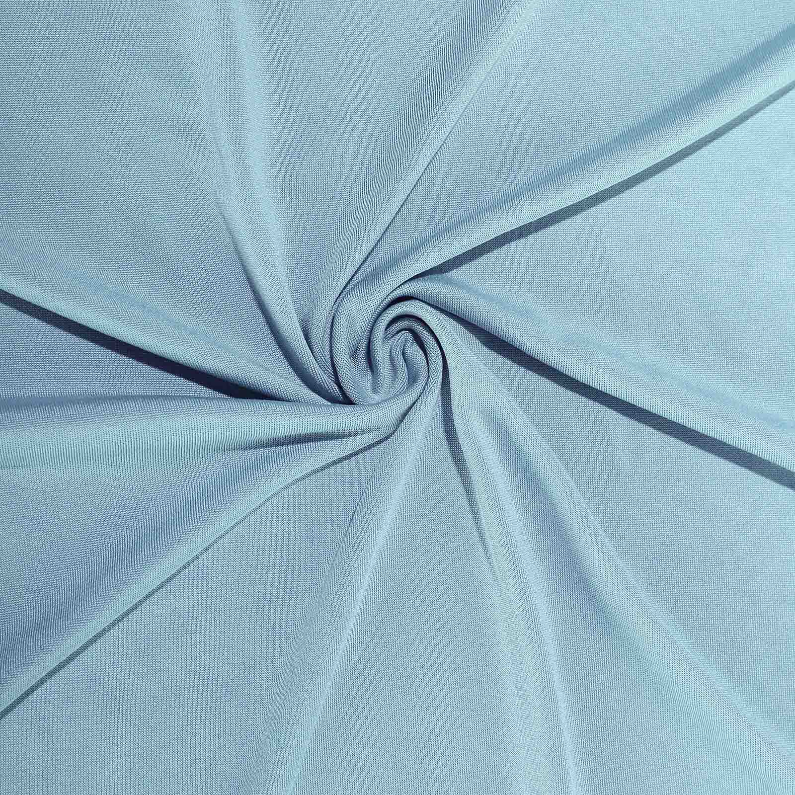 Stretch Spandex 96"x30" Rectangle Table Cover Dusty Blue - Durable Form-Fitting Tablecloth