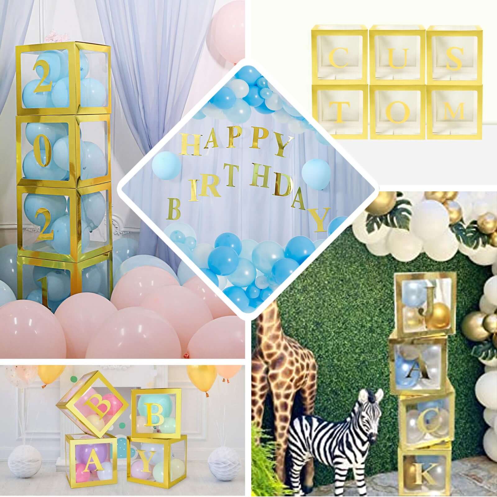 4 Pack 5" Metallic Gold Alphabet Stickers Banner, Customizable Stick on Gold Letters - K