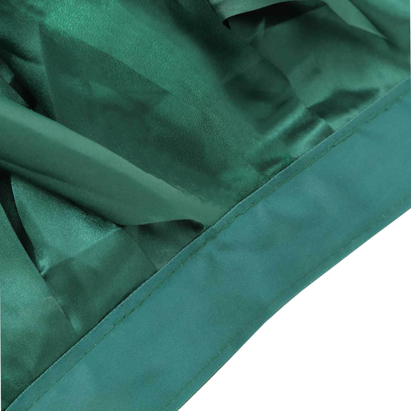 Taffeta 14ft Table Skirt Hunter Emerald Green - Cascading Curly Willow Style Table Cover