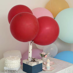 10 Pack 18" Matte Pastel Burgundy Helium or Air Latex Party Balloons