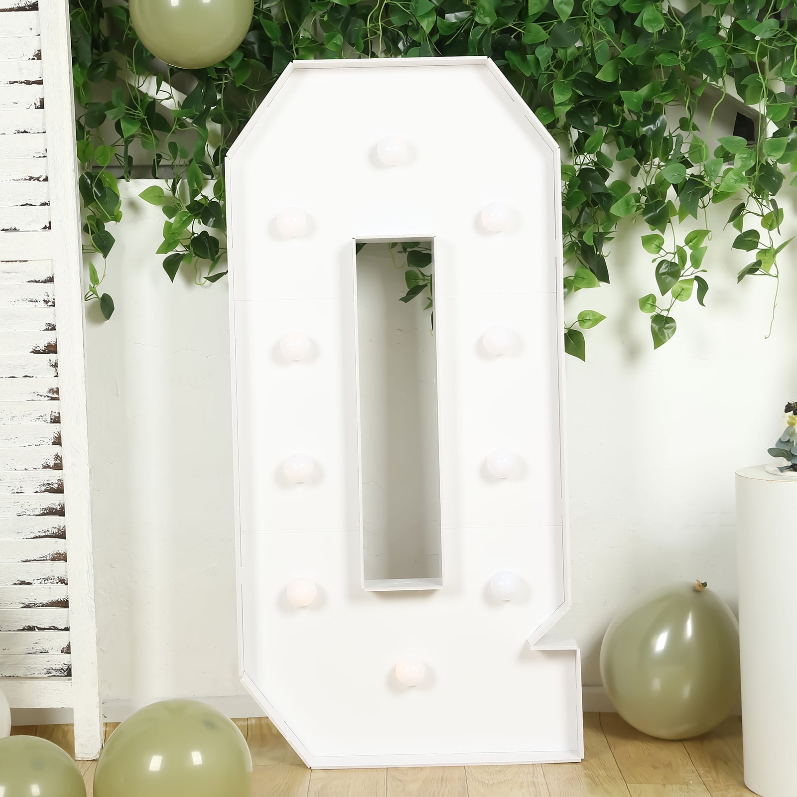 Giant LED Marquee Light Up Letter "Q", White 4ft Pre-Cut Foam Board with 10 Warm White Battery Operated LEDs, Glue Gun and Sticks