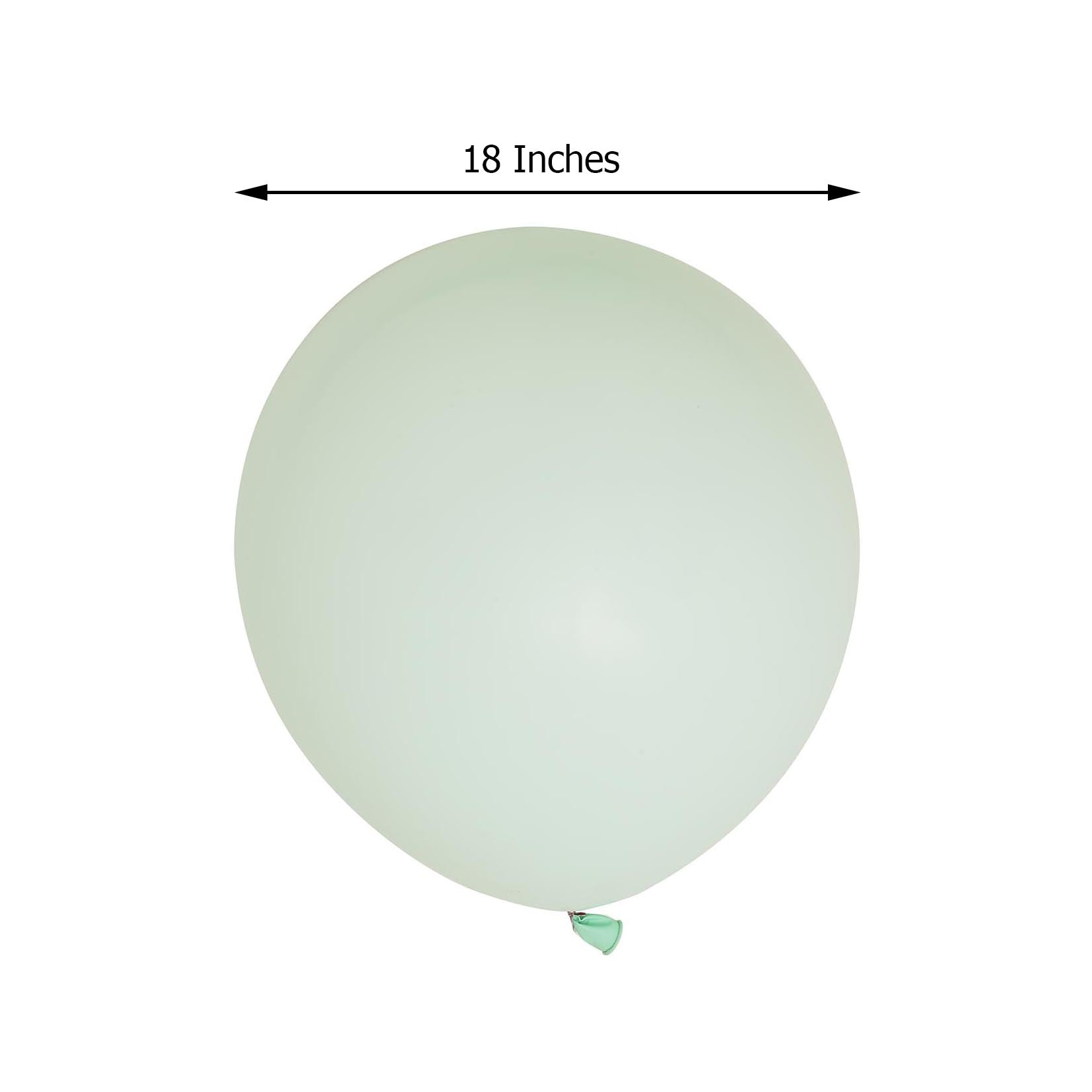 10 Pack 18" Matte Pastel Mint Helium or Air Latex Party Balloons