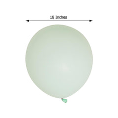 10 Pack 18" Matte Pastel Mint Helium or Air Latex Party Balloons