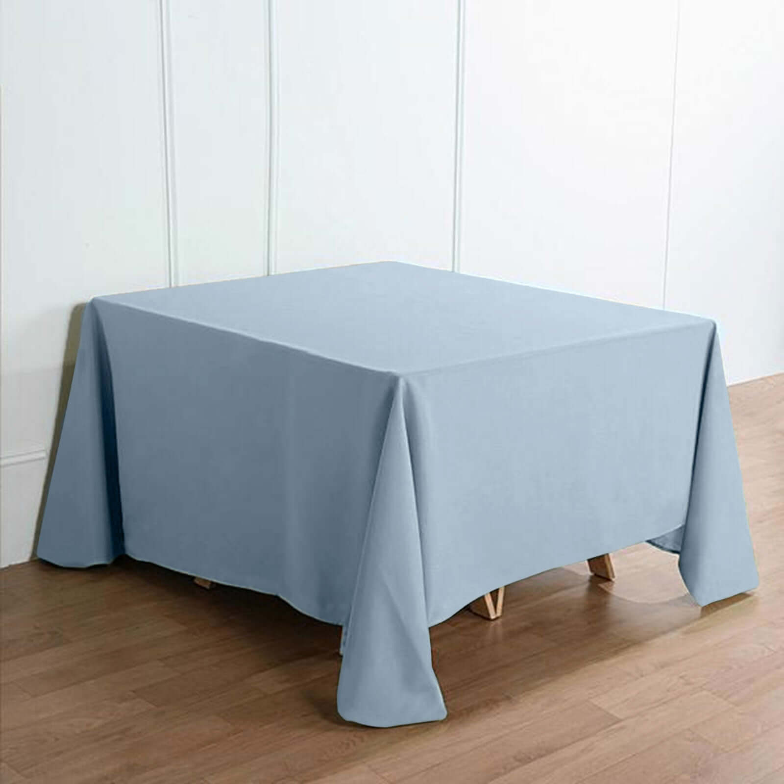 Polyester Square 90"x90" Tablecloth Dusty Blue - Wrinkle-Resistant & Durable Table Cover