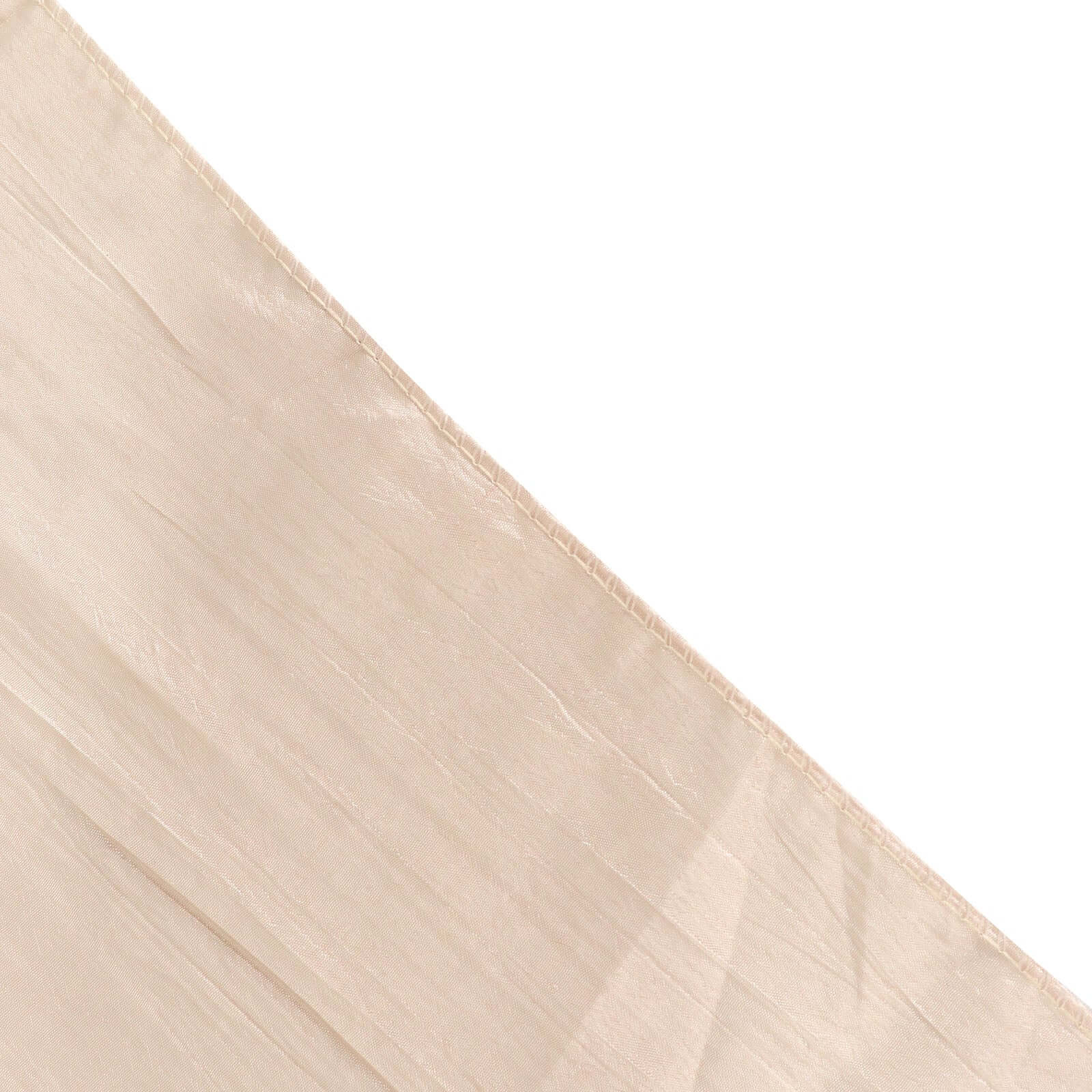 Taffeta 72"x72" Table Overlay Square Tablecloth Beige - Accordion Crinkle Table Cover