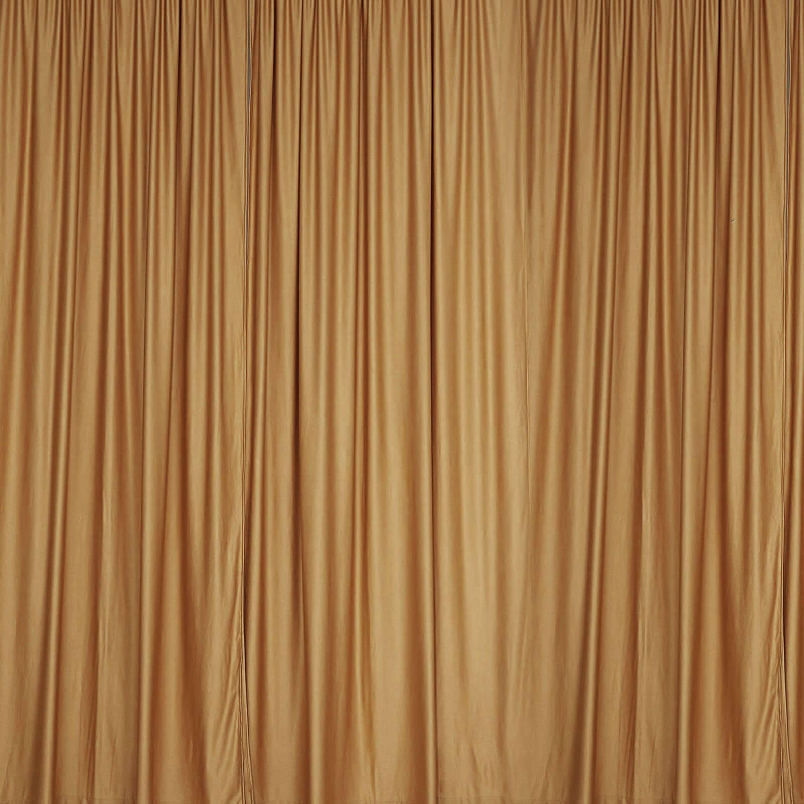 2 Pack Gold Scuba Polyester Event Curtain Drapes, Durable Flame Resistant Backdrop Event Panels Wrinkle Free with Rod Pockets - 10ftx10ft